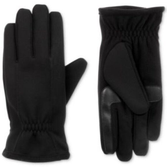 Isotoner Signature Men's Active Gloves Smart-Dri Black Medium NWT - Picture 1 of 2